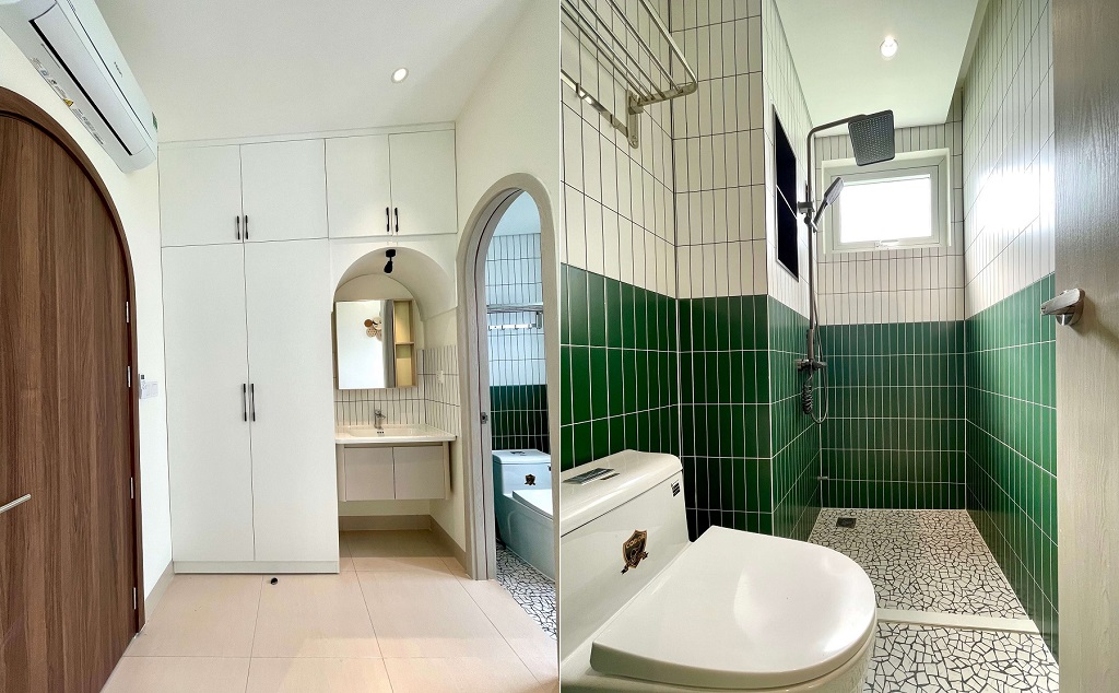 Nhà có 3WC, bố trí hợp lý và đầy đủ tiện nghi bên trong