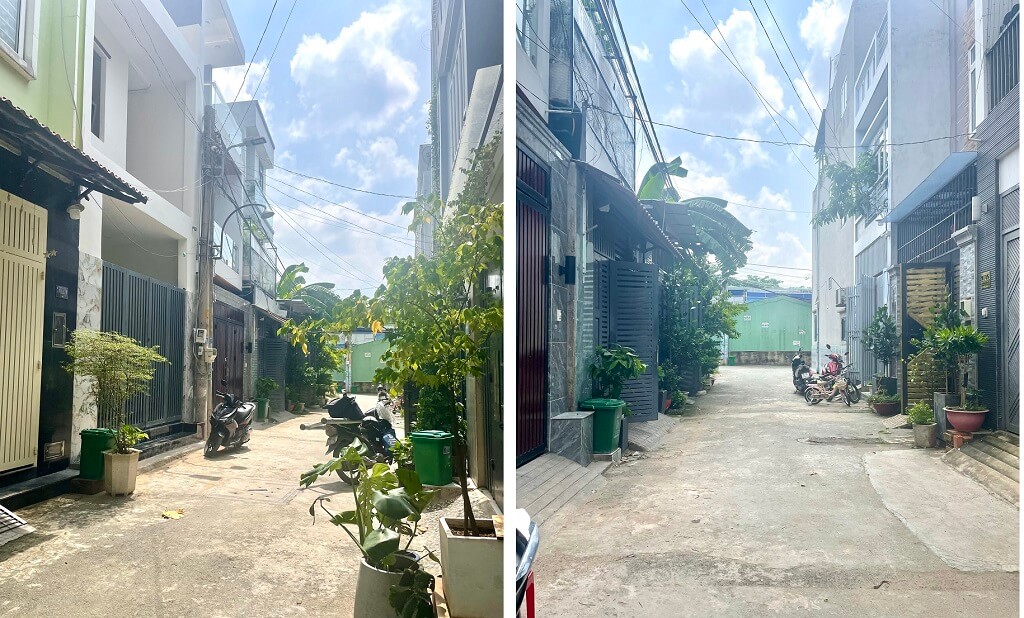 Hẻm sạch sẽ, an ninh, khu vực yên tĩnh